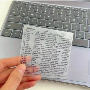 Transparent Word & Excel Keyboard Shortcut sticker Guide